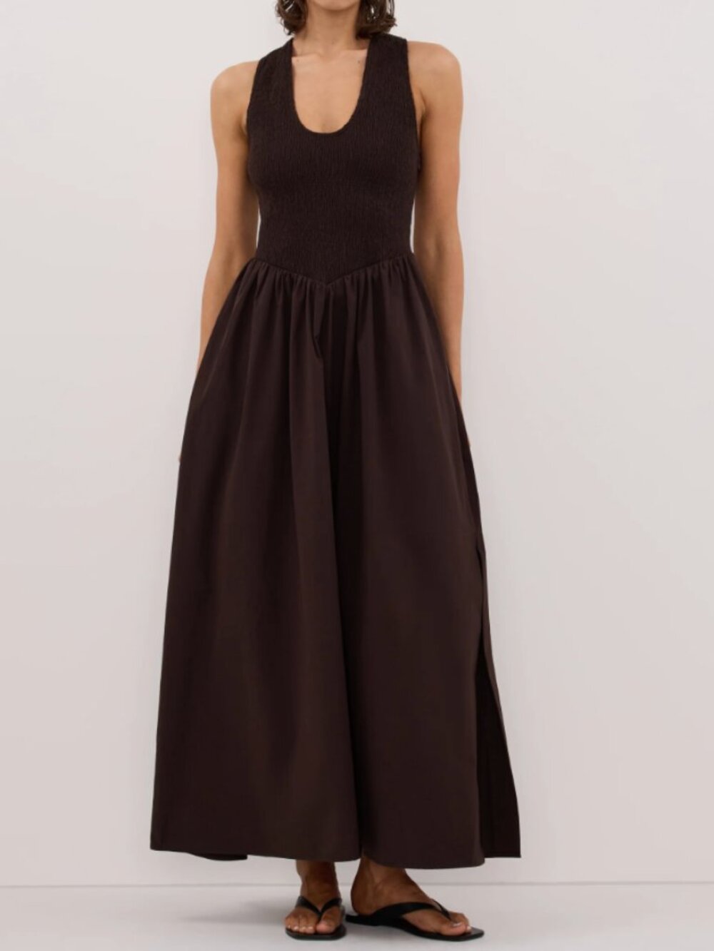 DISSH Florence Burnt Choc Cotton Midi Dress Size 12 - NWT!!